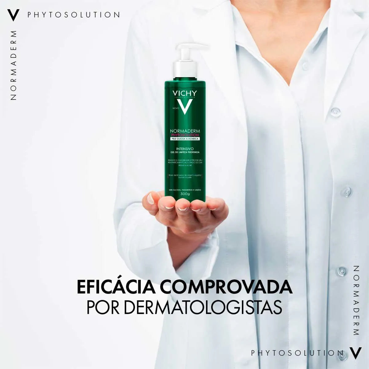 Kit Facial Vichy Gel de Limpeza Normaderm Phytosolution Pele Oleosa a Acneica 300g + Protetor Solar Idéal Soleil Clarif