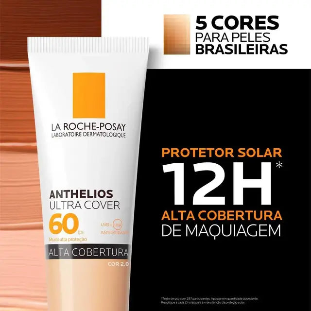 Protetor Solar Facial La Roche-Posay Anthelios Ultra Cover FPS 60 Cor 2.0 Proteção para Tom Claro 30g