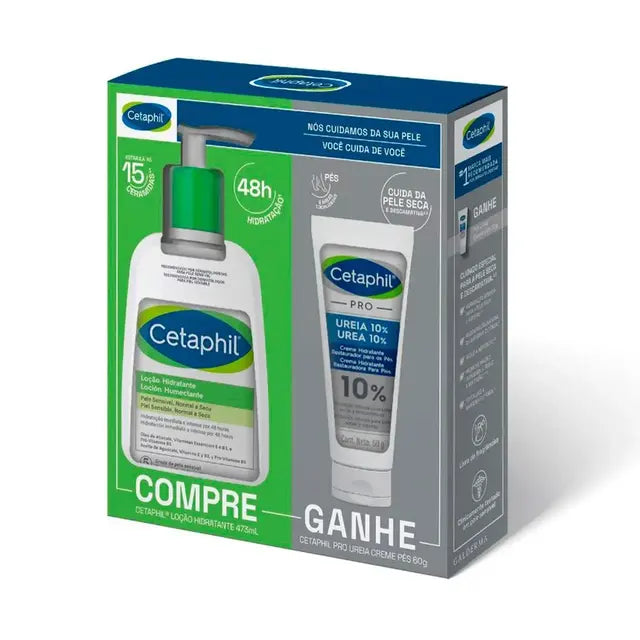 Kit Cetaphil Loção Hidratante 473ml + Creme Restaurador para os Pés Cetaphil Pro Ureia 10% 60g