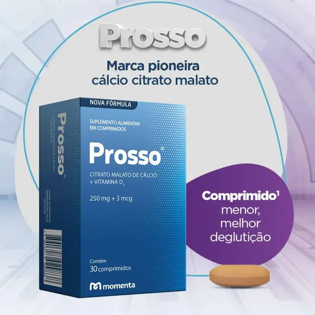 Cálcio + Vitamina D Prosso 30 comprimidos