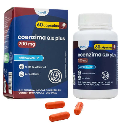 Coenzima Q-10 bwell 200mg + Vitamina E 10mg 60 cápsulas