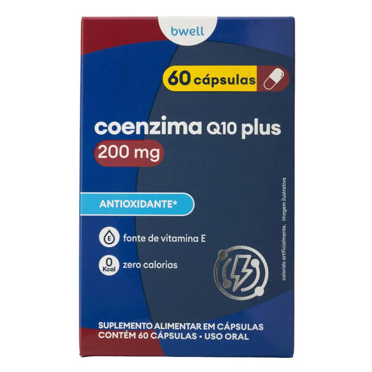 Coenzima Q-10 bwell 200mg + Vitamina E 10mg 60 cápsulas