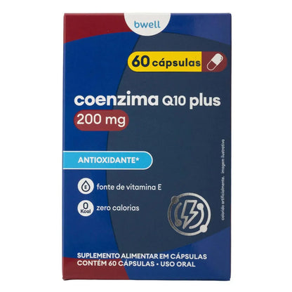 Coenzima Q-10 bwell 200mg + Vitamina E 10mg 60 cápsulas