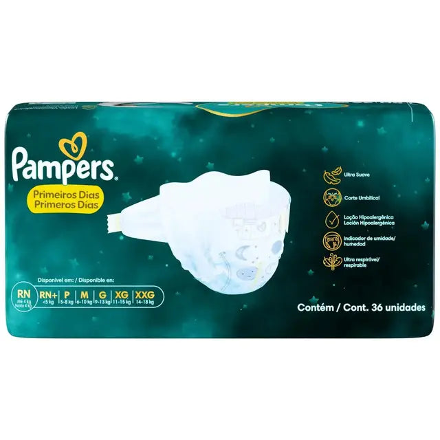 Fralda Pampers Recém Nascido RN 36 unidades