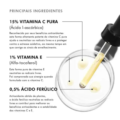 Sérum Facial Anti-Idade SkinCeuticals C E Ferulic Vitamina C 15%, E e Ácido Ferúlico 30m