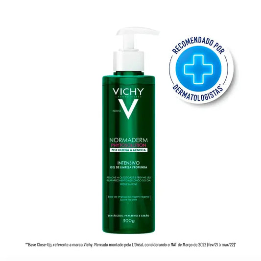 Gel de Limpeza Facial Vichy Normaderm Phytosolution Pele Oleosa a Acneica Limpeza Profunda Antiacne Embalagem Econômica 300g