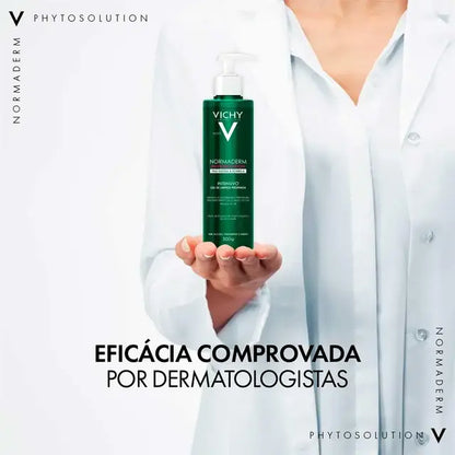 Gel de Limpeza Facial Vichy Normaderm Phytosolution Pele Oleosa a Acneica Limpeza Profunda Antiacne Embalagem Econômica 300g