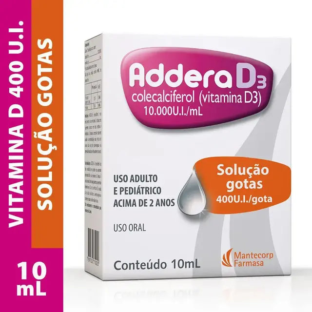 Vitamina D 400UI Addera D3 Gotas 10ml