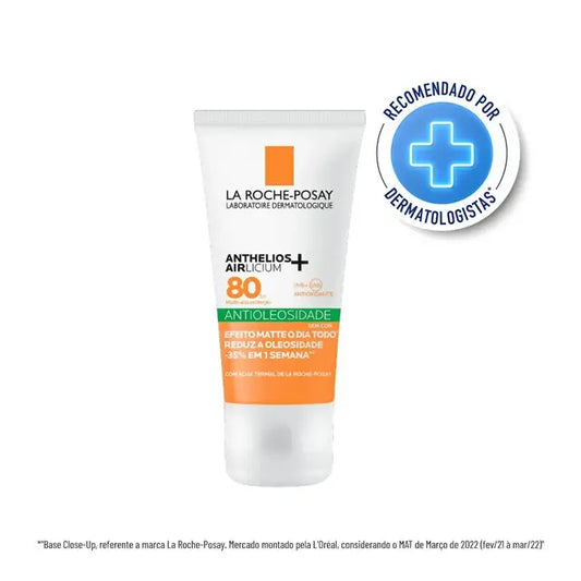 Protetor Solar Facial La Roche-Posay Anthelios Airlicium+ FPS 80 Alta Proteção Antioleosidade 40g