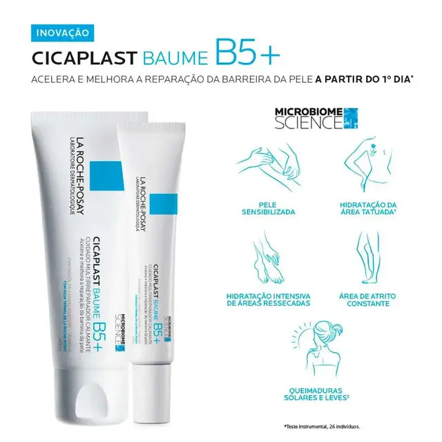 Creme Multirreparador Calmante Cicaplast Baume B5+ La Roche-Posay Repara e Acalma Peles Irritadas 40ml