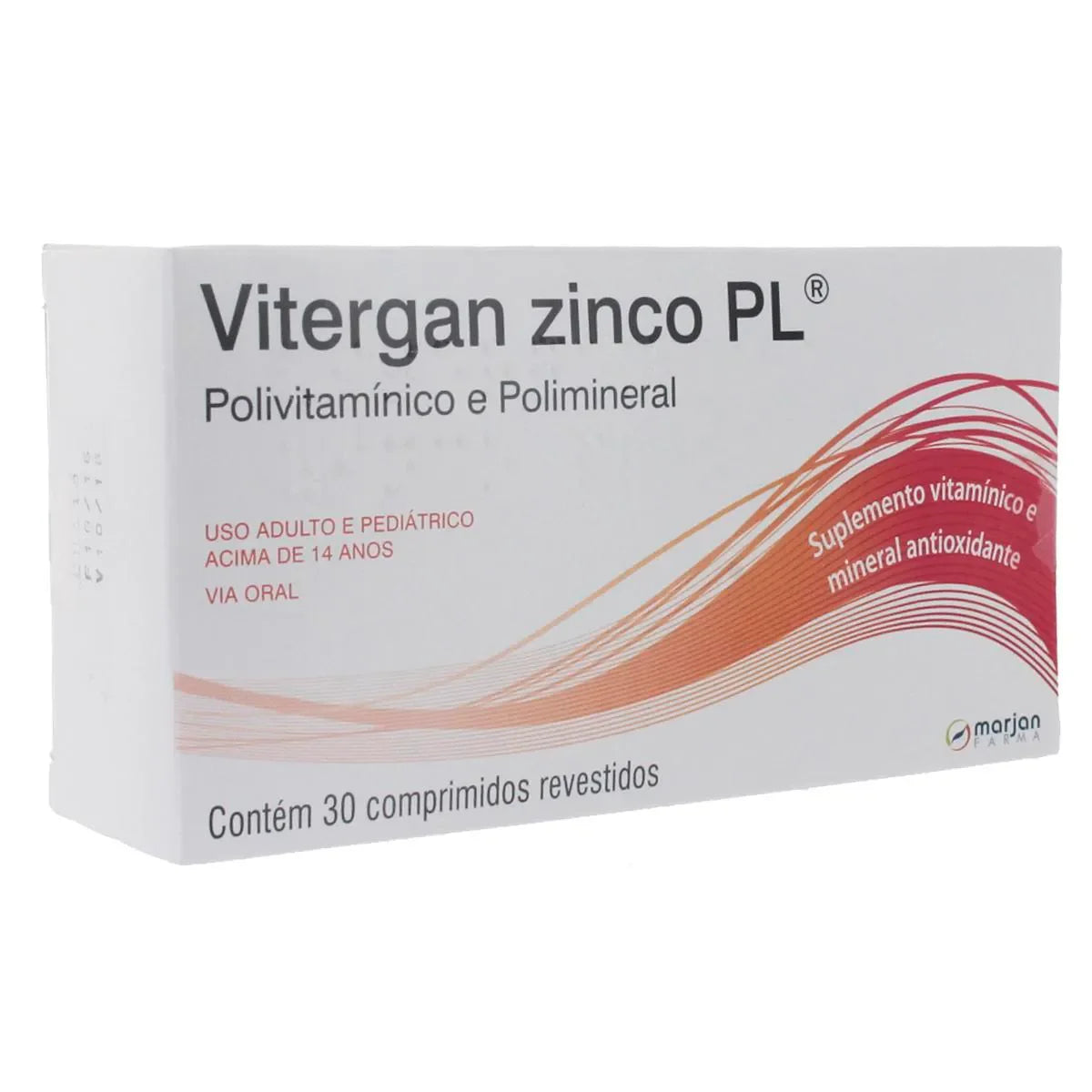 Polivitamínico Vitergan ZInco PL 30 comprimidos