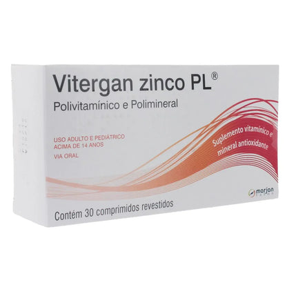 Polivitamínico Vitergan ZInco PL 30 comprimidos